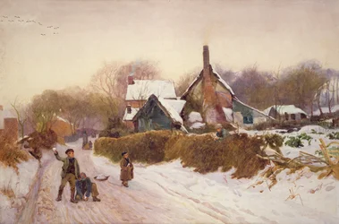 Boys Snowballing at Cookham Dean, 1887